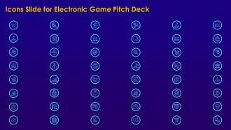 Icons slide for electronic game pitch deck