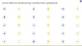 Icons Slide For Embracing Construction Playbook Ppt Powerpoint Presentation File Deck