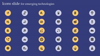 Icons Slide For Emerging Technologies Ppt Powerpoint Presentation Infographics Aids