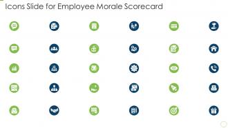 Icons slide for employee morale scorecard ppt outline summary