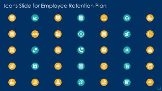 Icons slide for employee retention plan