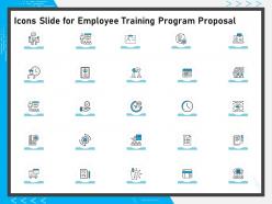 Icons Slide For Employee Training Program Proposal Ppt Powerpoint Presentation Styles Infographics