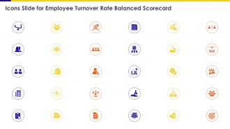 Icons Slide For Employee Turnover Rate Balanced Scorecard Ppt Introduction