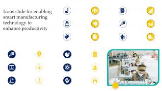 Icons Slide For Enabling Smart Manufacturing Technology To Enhance Productivity