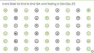 Icons slide for end to end qa and testing in devops it