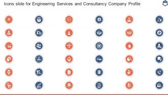 Icons Slide For Engineering Services And Consultancy Company Profile Ppt File Files