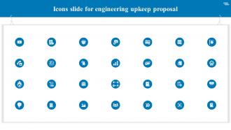Icons Slide For Engineering Upkeep Proposal Ppt Powerpoint Ideas