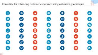 Icons Slide For Enhancing Customer Experience Using Onboarding Techniques