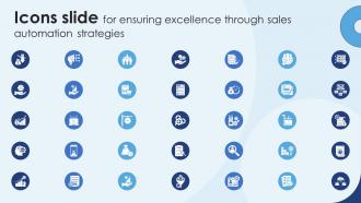 Icons Slide For Ensuring Excellence Through Sales Automation Strategies