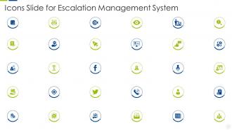 Icons slide for escalation management system