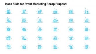 Icons slide for event marketing recap proposal