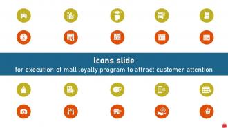 Icons Slide For Execution Of Mall Loyalty Program To Attract Customer Attention MKT SS V