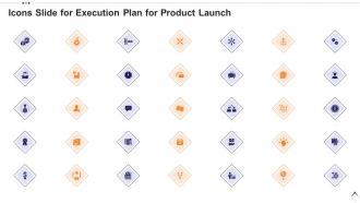 Icons slide for execution plan for product launch
