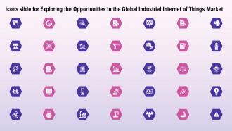 Icons Slide For Exploring The Opportunities In The Global Industrial Internet Of Things Market
