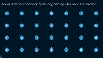 Icons slide for facebook marketing strategy for lead generation