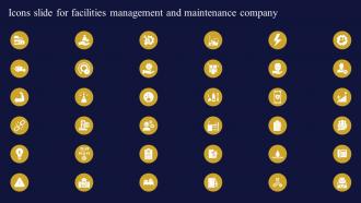 Icons Slide For Facilities Management And Maintenance Company