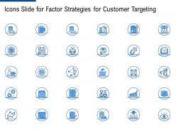 Icons slide for factor strategies for customer targeting ppt summary