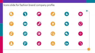 Icons Slide For Fashion Brand Company Profile CP SS V