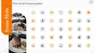 Icons Slide For Fast Food Business Plan Ppt Icon File Formats BP SS