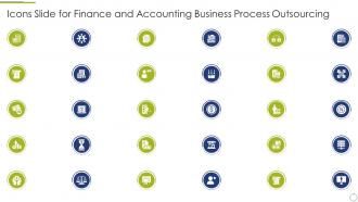 Icons slide for finance and accounting business process outsourcing