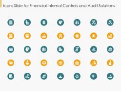 Icons slide for financial internal controls and audit solutions