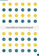Icons Slide For Financial Proposal One Pager Sample Example Document
