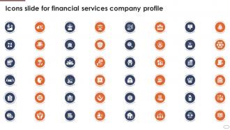 Icons Slide For Financial Services Company Profile