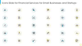 Icons slide for financial services for small businesses and startups