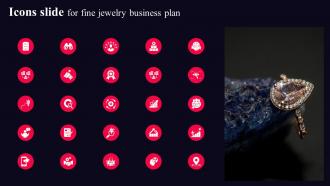 Icons Slide For Fine Jewelry Business Plan BP SS