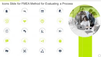 Icons Slide For FMEA Method For Evaluating A Process