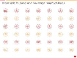 Icons slide for food and beverage firm pitch deck ppt styles clipart images