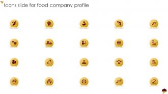 Icons Slide For Food Company Profile Ppt Powerpoint Presentation Ideas Slideshow