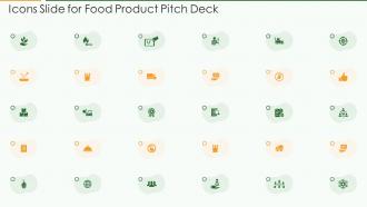 Icons slide for food product pitch deck