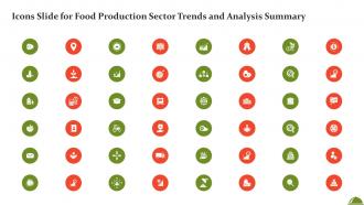 Icons Slide For Food Production Sector Trends And Analysis Summary