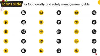 Icons Slide For Food Quality And Safety Management Guide
