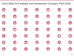 Icons slide for footwear and accessories company pitch deck
