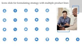 Icons Slide For Formulating Strategy With Multiple Product Lines Ppt Show Images