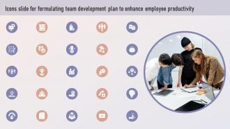 Icons Slide For Formulating Team Development Plan Enhance Employee Productivity