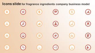 Icons Slide For Fragrance Ingredients Company Business Model BMC SS V