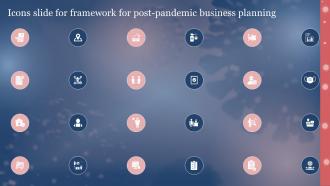 Icons Slide For Framework For Post Pandemic Business Planning