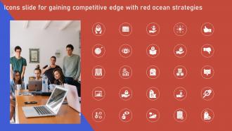 Icons Slide For Gaining Competitive Edge With Red Ocean Strategies Strategy SS V