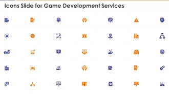 Icons slide for game development services ppt slides templates