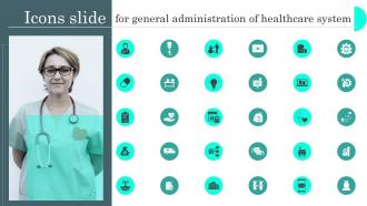 Icons Slide For General Administration Of Healthcare System