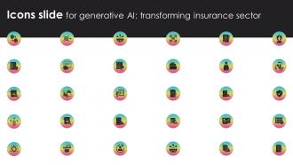 Icons Slide For Generative AI Transforming Insurance Sector ChatGPT SS V
