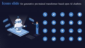 Icons Slide For Generative Pre Trained Transformer Based Open AI Chatbots ChatGPT SS V