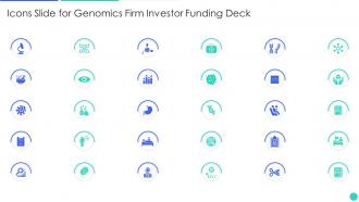 Icons Slide For Genomics Firm Investor Funding Deck