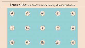 Icons Slide For Glamst Investor Funding Elevator Pitch Deck