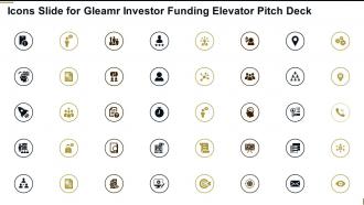 Icons slide for gleamr investor funding elevator pitch deck