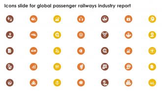 Icons Slide For Global Passenger Railways Industry Report IR SS
