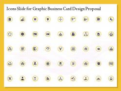 Icons slide for graphic business card design proposal ppt layouts